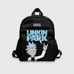 Детский рюкзак Linkin Park и Рик Санчес из Рик и Морти, цвет: 3D-принт