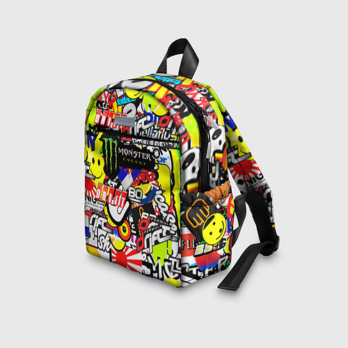 Детский рюкзак Monster energy брендовый стиль / 3D-принт – фото 3