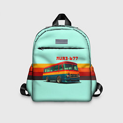 Детский рюкзак Ретро автобус ЛИАЗ-677 поп-арт, цвет: 3D-принт