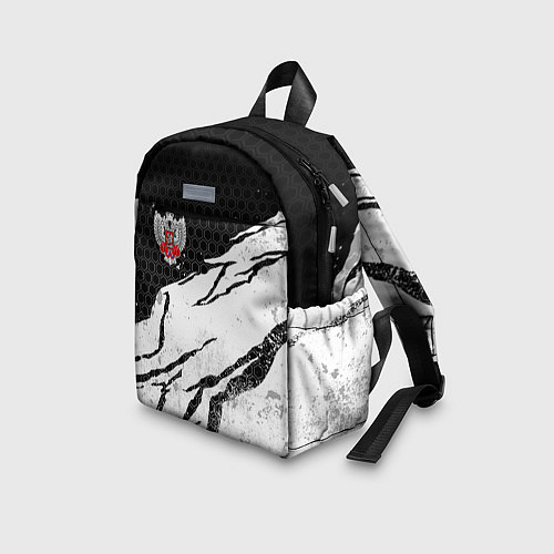 Детский рюкзак Федерация бокса России - белый затертый / 3D-принт – фото 3