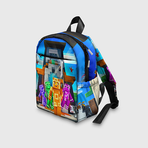 Детский рюкзак Майнкрафт - искатели приключений / 3D-принт – фото 3