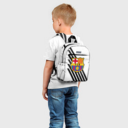 Детский рюкзак Barcelona черно белые полосы, цвет: 3D-принт — фото 2