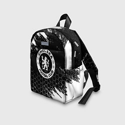 Детский рюкзак Челси соты черно белые краски, цвет: 3D-принт — фото 2