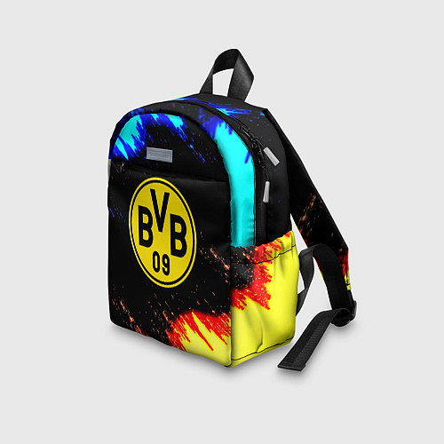 Детский рюкзак Borussia огненные и холодные краски / 3D-принт – фото 3
