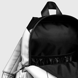 Детский рюкзак Реал Мадрид черно белые полосы, цвет: 3D-принт — фото 2