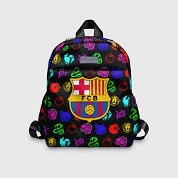 Детский рюкзак Barcelona neon games logo, цвет: 3D-принт