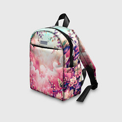 Детский рюкзак Фантастический цветочный розовый с облаками, цвет: 3D-принт — фото 2