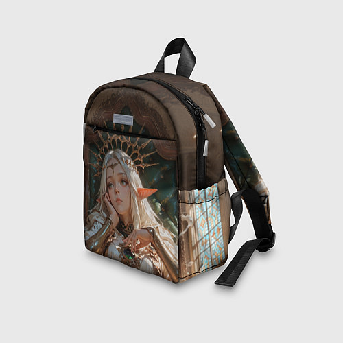 Детский рюкзак Беловолосая королева эльфов на троне / 3D-принт – фото 3