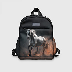 Детский рюкзак Белая лошадь, цвет: 3D-принт