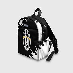 Детский рюкзак Juventus белый огонь текстура, цвет: 3D-принт — фото 2