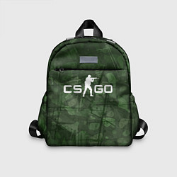 Детский рюкзак Эмблема CS GO на камуфляжном фоне, цвет: 3D-принт
