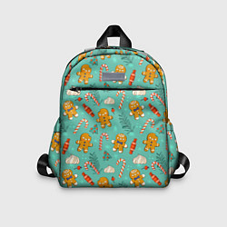 Детский рюкзак Новогодний паттерн печенье с конфетами