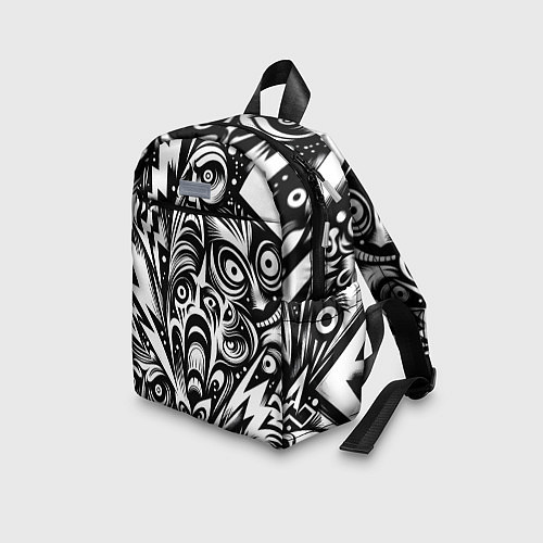 Детский рюкзак Lightnings and faces - ai art fantasy / 3D-принт – фото 3