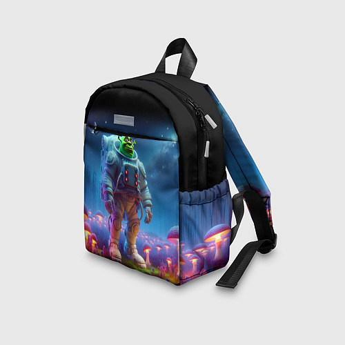 Детский рюкзак Шрек бравый космонавт - неоновое свечение / 3D-принт – фото 3