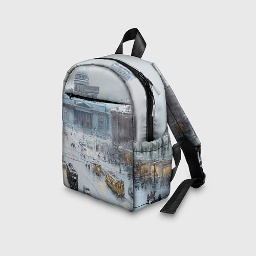 Детский рюкзак Новогодняя улица Питера / 3D-принт – фото 3