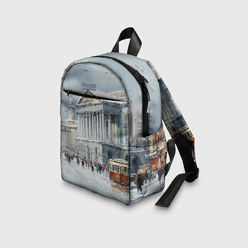 Детский рюкзак Зимний Питер красками / 3D-принт – фото 3