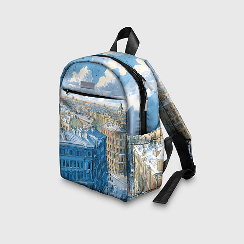 Детский рюкзак Зимний утренний Питер / 3D-принт – фото 3