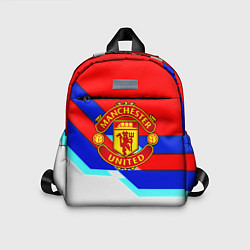 Детский рюкзак Манчестер Юнайтед полосы геометрия, цвет: 3D-принт