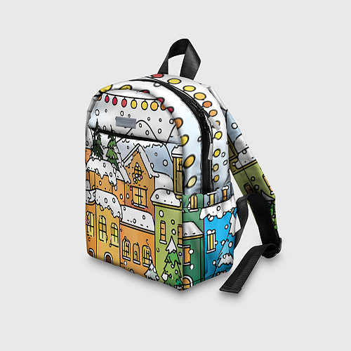 Детский рюкзак Новогодний снегопад / 3D-принт – фото 3