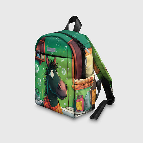 Детский рюкзак Лошадь моется в ванной / 3D-принт – фото 3