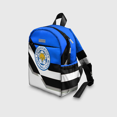 Детский рюкзак Лестер сити геометрия полосы / 3D-принт – фото 3