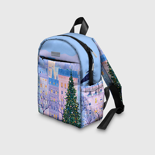 Детский рюкзак Новогодний двор / 3D-принт – фото 3
