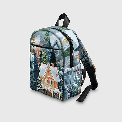 Детский рюкзак Новогодний елочный двор / 3D-принт – фото 3