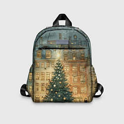Детский рюкзак Новогодний старый город, цвет: 3D-принт