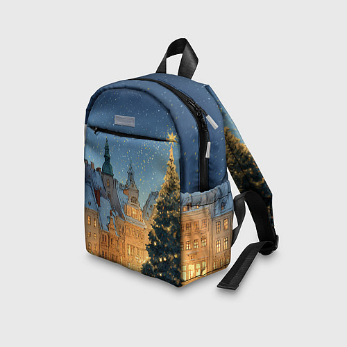 Детский рюкзак Новый год в старом городе / 3D-принт – фото 3
