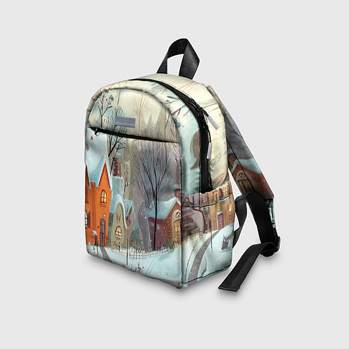 Детский рюкзак Милый новогодний дворик / 3D-принт – фото 3