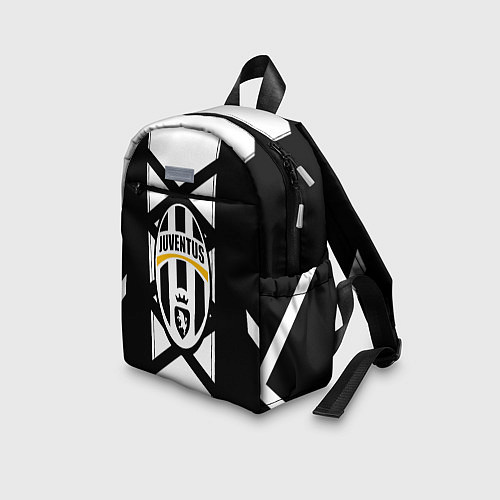 Детский рюкзак Ювентус геометрия полосы линии / 3D-принт – фото 3