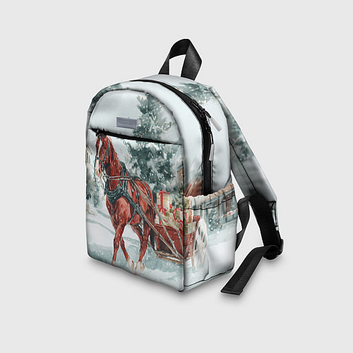 Детский рюкзак Новогодняя лошадка 2026 / 3D-принт – фото 3