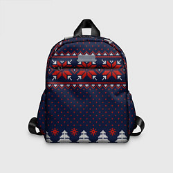 Детский рюкзак Новогодний вязаный узор