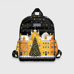 Детский рюкзак Новогодняя ночь в городе, цвет: 3D-принт