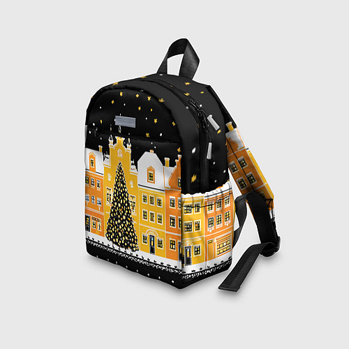 Детский рюкзак Новогодняя ночь в городе / 3D-принт – фото 3