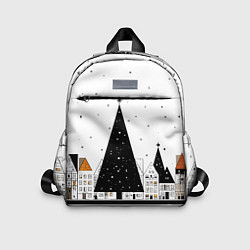Детский рюкзак Новый год - минимализм, цвет: 3D-принт