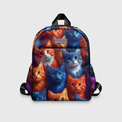 Детский рюкзак Разноцветные котики паттерн