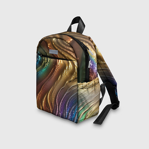 Детский рюкзак Сморщенные складочки жидкости / 3D-принт – фото 3