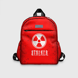 Детский рюкзак Stalker - белое на красном, цвет: 3D-принт