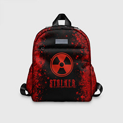 Детский рюкзак Stalker - красное на черном, цвет: 3D-принт