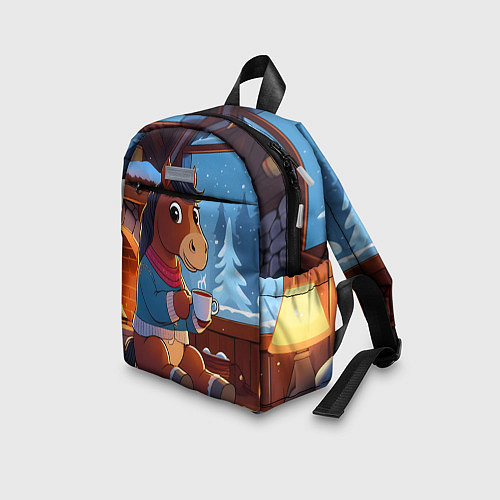 Детский рюкзак Лошадка у камина / 3D-принт – фото 3