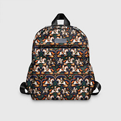 Детский рюкзак Новогодние коты всадники на лошади, цвет: 3D-принт