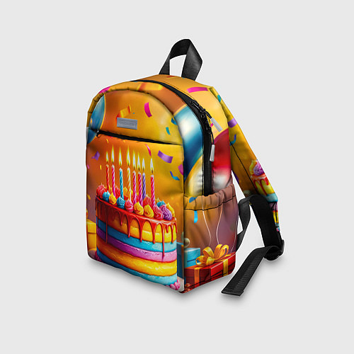 Детский рюкзак Радуга праздничного торта / 3D-принт – фото 3