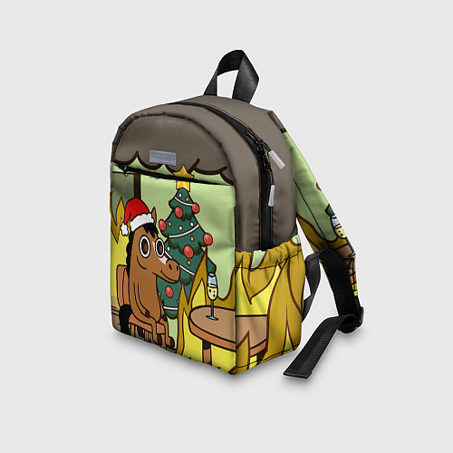 Детский рюкзак Конь среди огня - this is fine / 3D-принт – фото 3