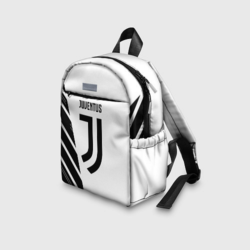 Детский рюкзак Ювентус полосы геометрия текстура / 3D-принт – фото 3