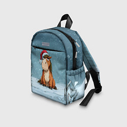 Детский рюкзак Недовольная новогодняя лошадка, цвет: 3D-принт — фото 2