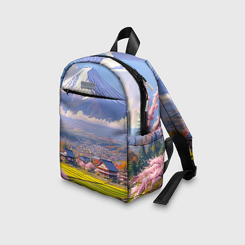 Детский рюкзак Сакура у подножия Фудзиямы / 3D-принт – фото 3