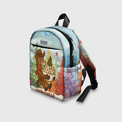 Детский рюкзак Запрыгивай в 2026 - лошадка с Оливье, цвет: 3D-принт — фото 2