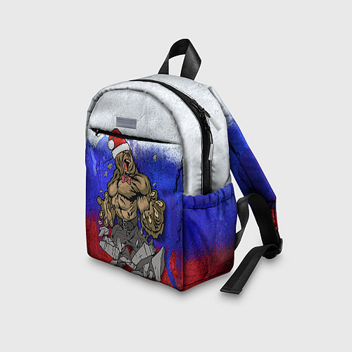 Детский рюкзак Новогодний медведь РФ / 3D-принт – фото 3