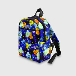 Детский рюкзак Синие цветы, цвет: 3D-принт — фото 2